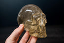 Citrine Crystal Skull made of Genuine Natural Golden Orange Citrine - E2D Crystals & Minerals
