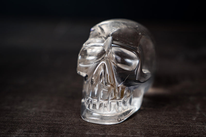 Real Crystal Skull in Natural Crystal - Clear Diamantina Quartz - E2D Crystals & Minerals