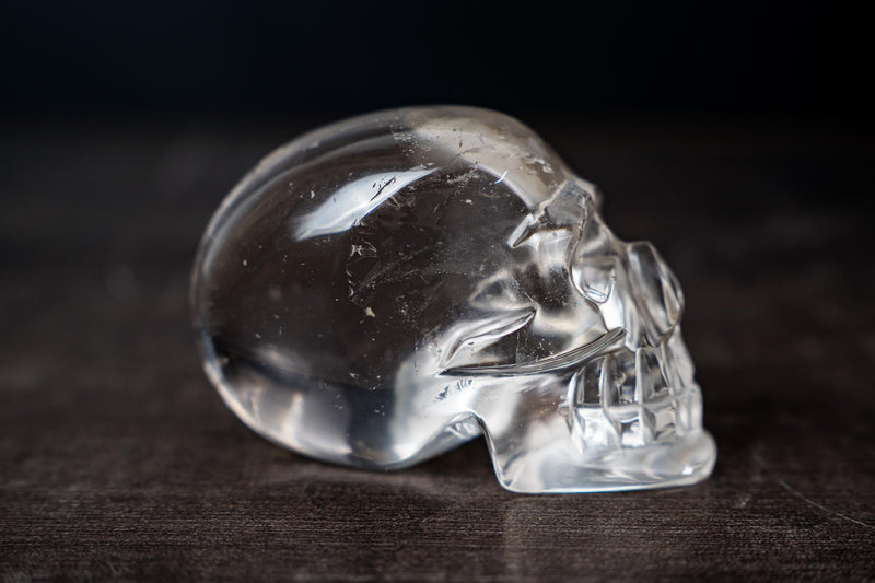 Real Crystal Skull in Natural Crystal - Clear Diamantina Quartz - E2D Crystals & Minerals