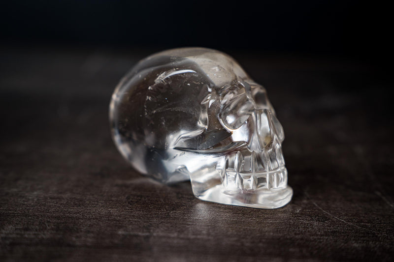 Real Crystal Skull in Natural Crystal - Clear Diamantina Quartz - E2D Crystals & Minerals