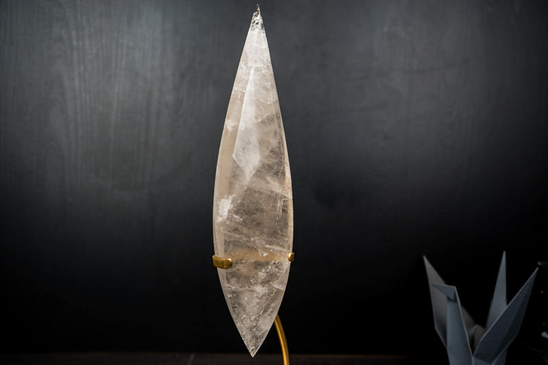 Clear Quartz Crystal Pointy Flame Sculpture - E2D Crystals & Minerals