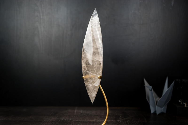 Clear Quartz Crystal Pointy Flame Sculpture - E2D Crystals & Minerals