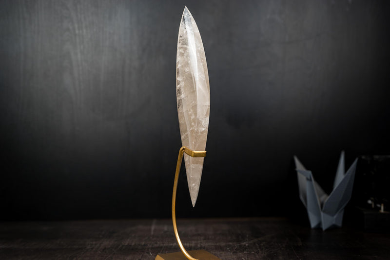 Clear Quartz Crystal Pointy Flame Sculpture - E2D Crystals & Minerals