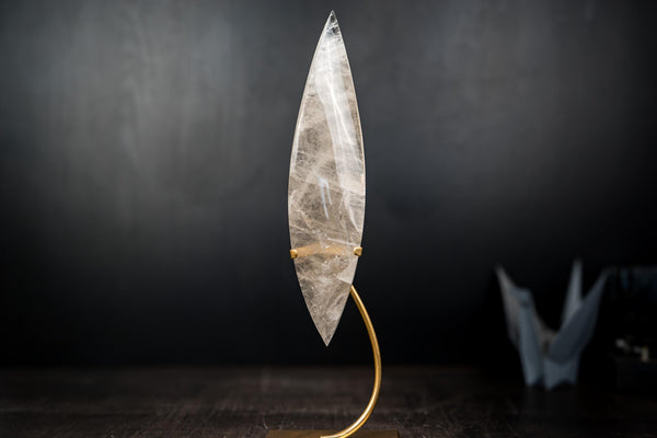 Clear Quartz Crystal Pointy Flame Sculpture - E2D Crystals & Minerals