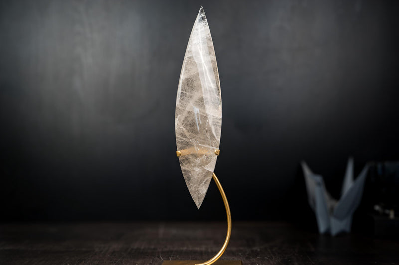 Clear Quartz Crystal Pointy Flame Sculpture - E2D Crystals & Minerals