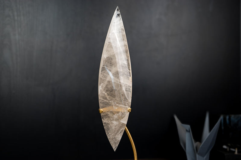 Clear Quartz Crystal Pointy Flame Sculpture - E2D Crystals & Minerals