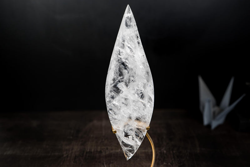 Natural Clear Quartz Flame Generator – Hand - Sculpted - E2D Crystals & Minerals