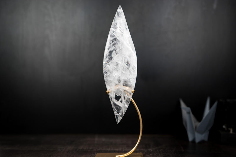 Natural Clear Quartz Flame Generator – Hand - Sculpted - E2D Crystals & Minerals