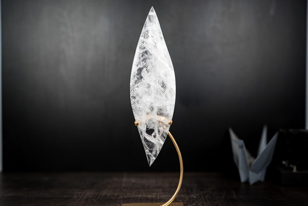Natural Clear Quartz Flame Generator – Hand - Sculpted - E2D Crystals & Minerals