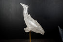 Hand - Carved Clear Quartz Humpback Whale Sculpture - E2D Crystals & Minerals