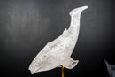 Hand - Carved Clear Quartz Humpback Whale Sculpture - E2D Crystals & Minerals