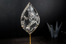 AAA - Grade Water - Clear Lemurian Crystal Quartz Flame Sculpture - E2D Crystals & Minerals
