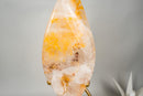 XL 27 - Inch Golden Healer (Hematoid) Quartz Flame Sculpture - E2D Crystals & Minerals