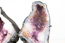 Natural Agate with Amethyst Butterfly Geode Wings – Gorgeous Lavender Amethyst with Golden Goethite Inclusions - 33.5 lb - E2D Crystals & Minerals