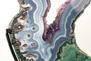 World - Class Landscape Agate Portal with Moss and Blue Lace Agate with Purple Amethyst - 23 In. - E2D Crystals & Minerals