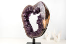 AAA - Grade Amethyst Geode Portal – Large Deep Purple Crystals on Custom - Made Stand, Collector’s Display Piece - 29 Lb. - E2D Crystals & Minerals