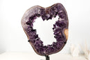 AAA - Grade Amethyst Geode Portal – Large Deep Purple Crystals on Custom - Made Stand, Collector’s Display Piece - 29 Lb. - E2D Crystals & Minerals