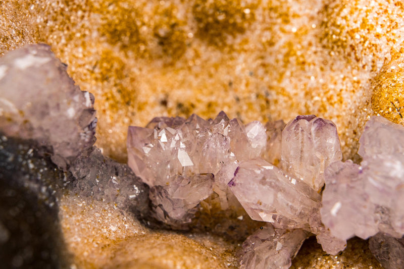 Rare Rose Amethyst Flower in Galaxy Amethyst Geode - Collector - Grade Multicolored Galaxy Druzy Geode - 10 Lb. - E2D Crystals & Minerals