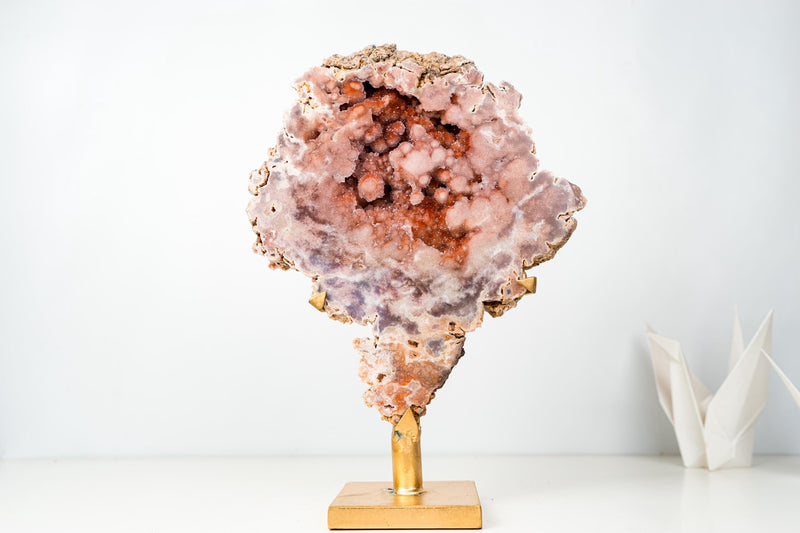 Rare Red Pink Amethyst Geode with Superb Red and Pink Galaxy Druzy – AAA - Grade Collector Crystal from Brazil - 13 Lb. - E2D Crystals & Minerals