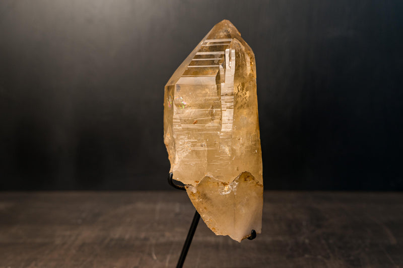 Gorgeous Natural Citrine Crystal Quartz with Elestial and Lemurian Lines – Honey Citrine Color, From Araçuaí, Brazil - 5.3 Lb. - E2D Crystals & Minerals