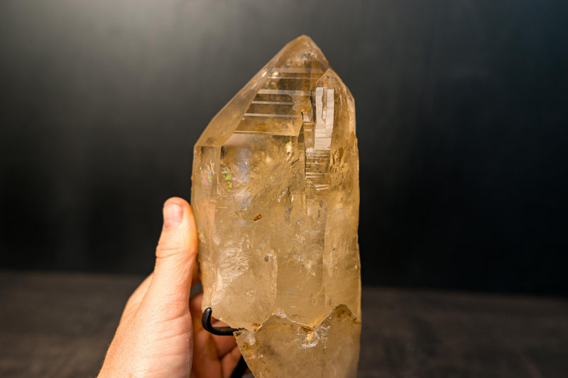 Gorgeous Natural Citrine Crystal Quartz with Elestial and Lemurian Lines – Honey Citrine Color, From Araçuaí, Brazil - 5.3 Lb. - E2D Crystals & Minerals