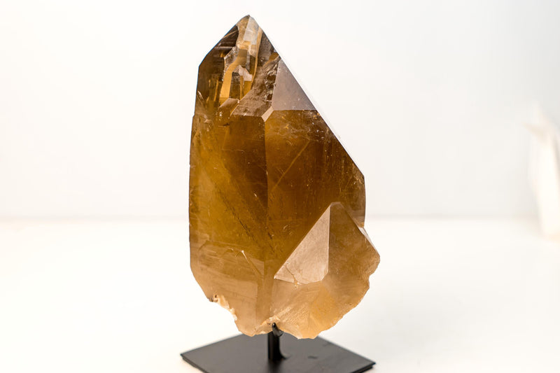 Spectacular All - Natural Elestial Citrine Crystal – Genuine Deep Amber Quartz from Brazil, Collector - Grade Mineral Specimen - 8.2 Lb. 10 In. - E2D Crystals & Minerals