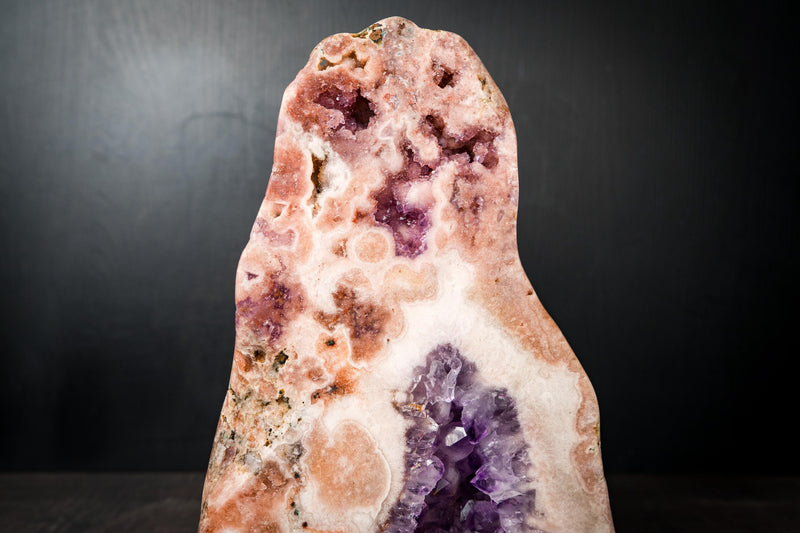 Rare Pink Amethyst Geode with Pink and Purple Druzy – All - Natural, Ethically Sourced Amethyst - 22.3 Lb. - E2D Crystals & Minerals