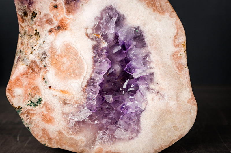 Rare Pink Amethyst Geode with Pink and Purple Druzy – All - Natural, Ethically Sourced Amethyst - 22.3 Lb. - E2D Crystals & Minerals
