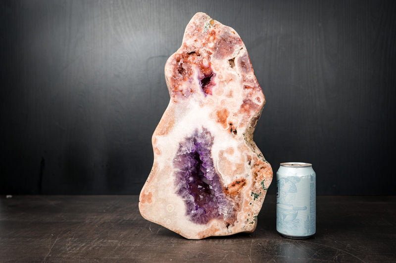 Sculptural Rare Pink Amethyst Geode with Pink and Purple Druzy – All - Natural, Ethically Sourced Amethyst from Brazil - 18.3 Lb. - E2D Crystals & Minerals