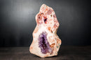 Sculptural Rare Pink Amethyst Geode with Pink and Purple Druzy – All - Natural, Ethically Sourced Amethyst from Brazil - 18.3 Lb. - E2D Crystals & Minerals