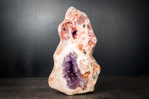 Sculptural Rare Pink Amethyst Geode with Pink and Purple Druzy – All - Natural, Ethically Sourced Amethyst from Brazil - 18.3 Lb. - E2D Crystals & Minerals