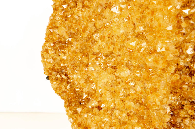 Extra Large Citrine Heart – 61 lb Natural Orange Druzy Crystal, Statement Home Décor Piece - E2D Crystals & Minerals