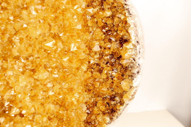 Extra Large Citrine Heart – 61 lb Natural Orange Druzy Crystal, Statement Home Décor Piece - E2D Crystals & Minerals