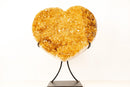 Extra Large Citrine Heart – 61 lb Natural Orange Druzy Crystal, Statement Home Décor Piece - E2D Crystals & Minerals