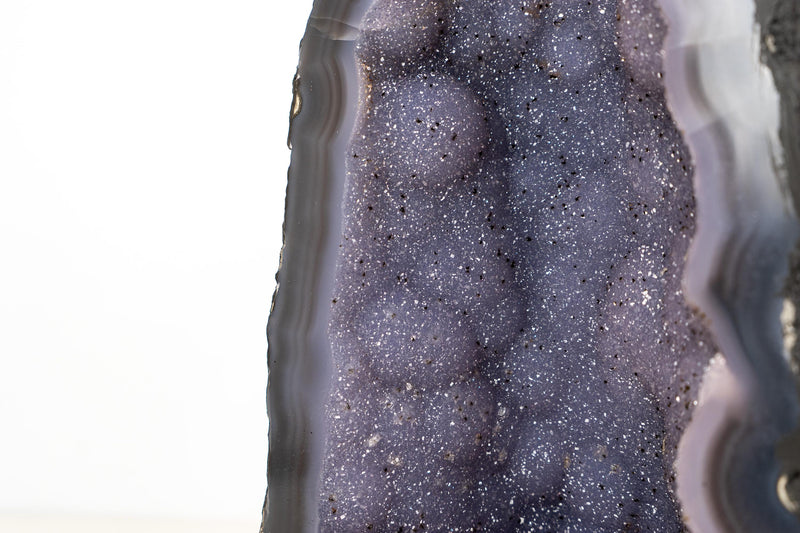 Rare Blue Agate Geode Cathedral with Sparkly Blue Galaxy Druzy Amethyst - 21 Lb. 8 In. - E2D Crystals & Minerals