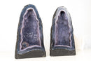 Pair of Rare Blue Agate Geode Cathedrals with Sparkly Blue Galaxy Druzy Amethyst and Calcite Inclusions - Bookmatching Pair, 42 Lb. - E2D Crystals & Minerals