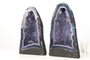 Pair of Rare Blue Agate Geode Cathedrals with Sparkly Blue Galaxy Druzy Amethyst and Calcite Inclusions - Bookmatching Pair, 42 Lb. - E2D Crystals & Minerals