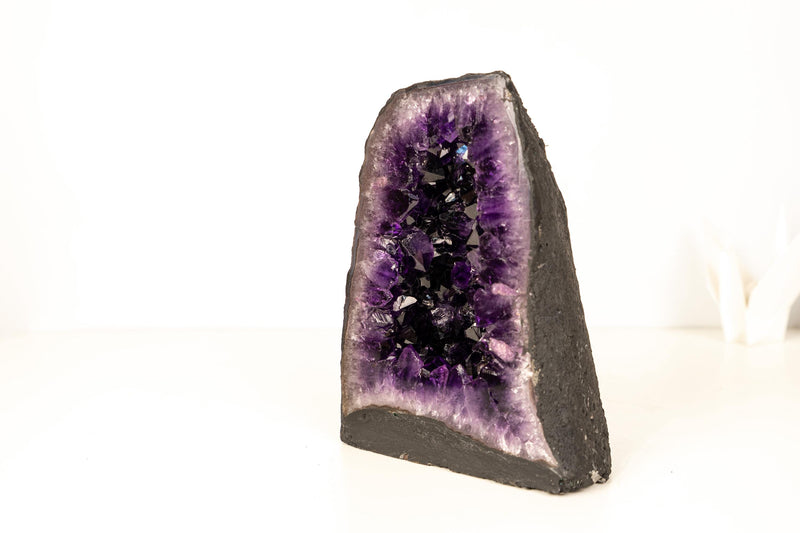 AAA - Grade Amethyst Geode with Deep Purple Druzy Crystals – Natural Small Amethyst, 4.3 kg / 10 lb - E2D Crystals & Minerals