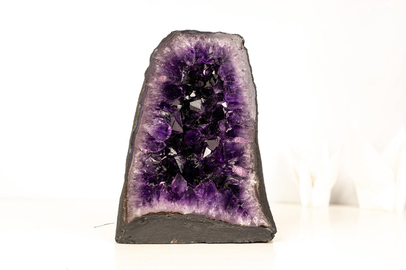 AAA - Grade Amethyst Geode with Deep Purple Druzy Crystals – Natural Small Amethyst, 4.3 kg / 10 lb - E2D Crystals & Minerals