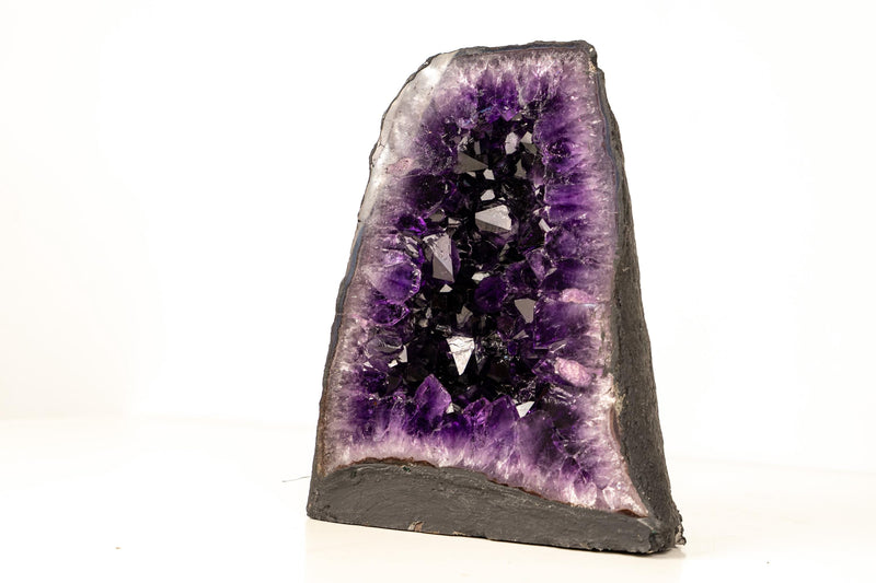 AAA - Grade Amethyst Geode with Deep Purple Druzy Crystals – Natural Small Amethyst, 4.3 kg / 10 lb - E2D Crystals & Minerals