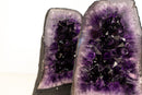 Bookmatching Pair of AAA - Grade Amethyst Geodes with Deep Purple Druzy Crystals – Natural Small Amethyst, 8.9 Kg - 19.5 lb - E2D Crystals & Minerals