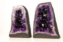Bookmatching Pair of AAA - Grade Amethyst Geodes with Deep Purple Druzy Crystals – Natural Small Amethyst, 8.9 Kg - 19.5 lb - E2D Crystals & Minerals