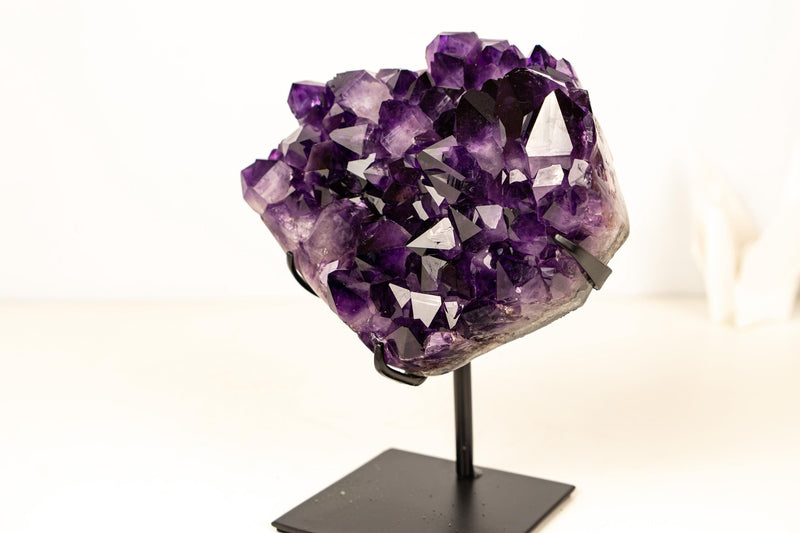 Gallery - Grade Grape Jelly Amethyst Cluster – AAA Quality with Flawless Deep Purple Crystal Points - 8 Lb. 13 In. - E2D Crystals & Minerals