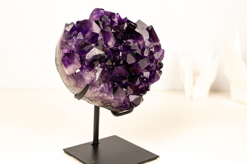 Gallery - Grade Grape Jelly Amethyst Cluster – AAA Quality with Flawless Deep Purple Crystal Points - 8 Lb. 13 In. - E2D Crystals & Minerals