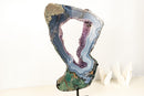 World - Class Landscape Agate Portal with Moss and Blue Lace Agate with Purple Amethyst - 23 In. - E2D Crystals & Minerals