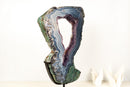 World - Class Landscape Agate Portal with Moss and Blue Lace Agate with Purple Amethyst - 23 In. - E2D Crystals & Minerals