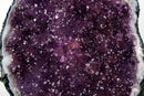 All - Natural Amethyst Geode Cluster – 18” Large Crystal with Galaxy Druzy, Calcite Inclusion & Polished Agate Edge - E2D Crystals & Minerals