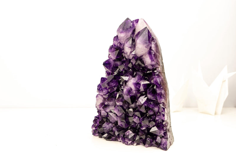 Sculptural AAA Amethyst Cluster with Large Druzy Crystals – Grape Jelly Purple - 5.6 Kg - 12.2 lb - E2D Crystals & Minerals