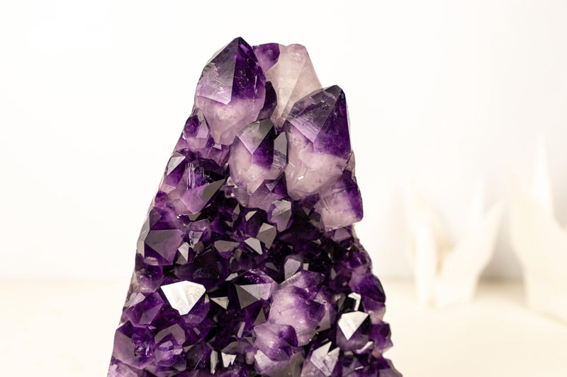 Sculptural AAA Amethyst Cluster with Large Druzy Crystals – Grape Jelly Purple - 5.6 Kg - 12.2 lb - E2D Crystals & Minerals