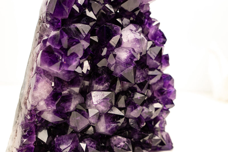 Sculptural AAA Amethyst Cluster with Large Druzy Crystals – Grape Jelly Purple - 5.6 Kg - 12.2 lb - E2D Crystals & Minerals